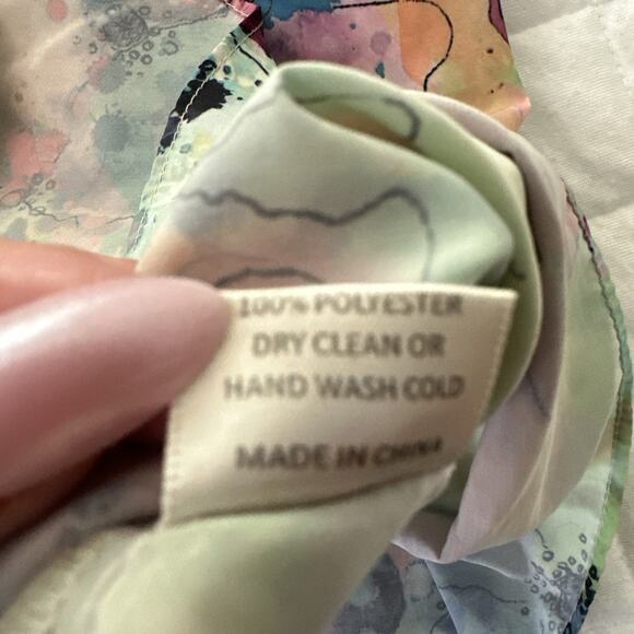 A AMANDA UPRICHARD Dress Womens Medium Colorful Abstract Mini Shift Modern Boho - Picture 11 of 13